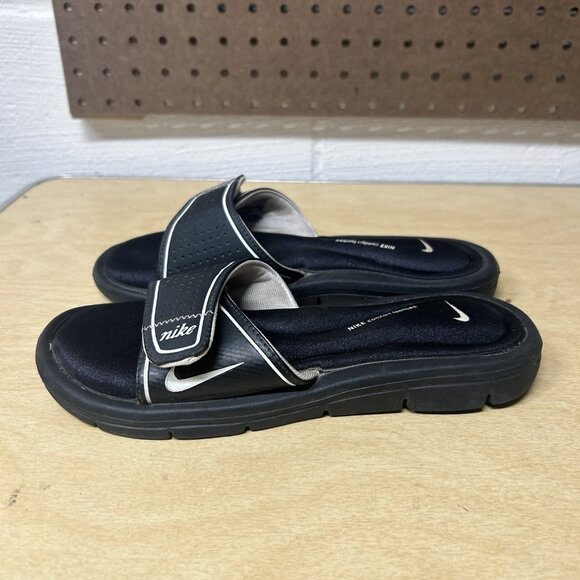 Nike Comfort Slide Memory Foam Black Women’s 6 Flip Flop Sandals 360683-011 - Picture 4 of 9